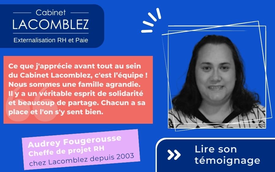 Témoignage d’Audrey Fougerousse, cheffe de projet RH au sein du Cabinet depuis 2003